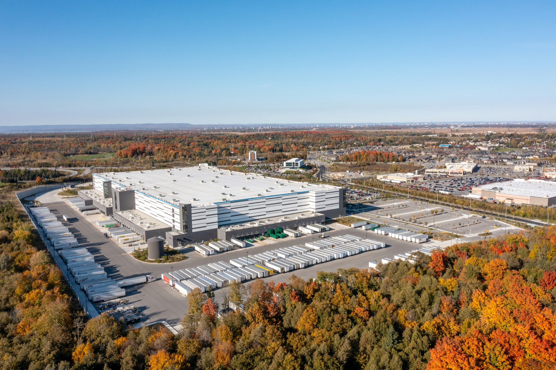 Distribution centre aerial view